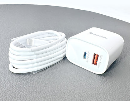 Maxguard PD 45W wall charger with Type-C to Lightning combo 45PDLC