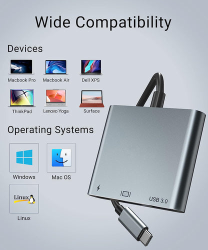 USB 3.1 Type-C 5-in-1 Multiport HUB Adapter