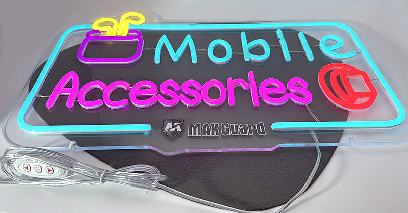 Maxguard Mobile Accessories Neon Sign F01