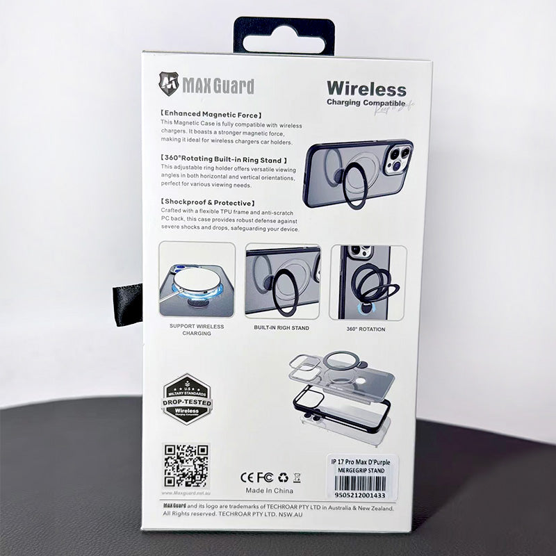 Case for iPhone 17 Air 6.6 Maxguard Mergegrip Stand Magfit