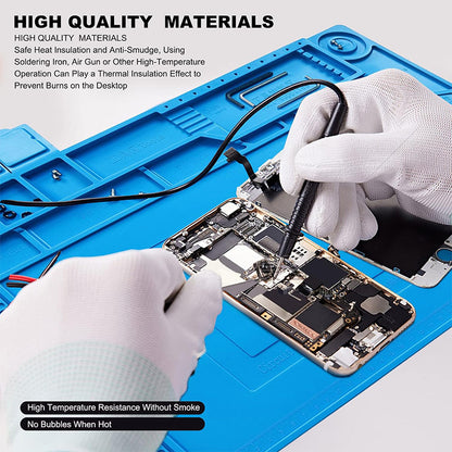 S160 ESD Magnetic Heat Insulation Silicone Desk Mat Maintenance Platform