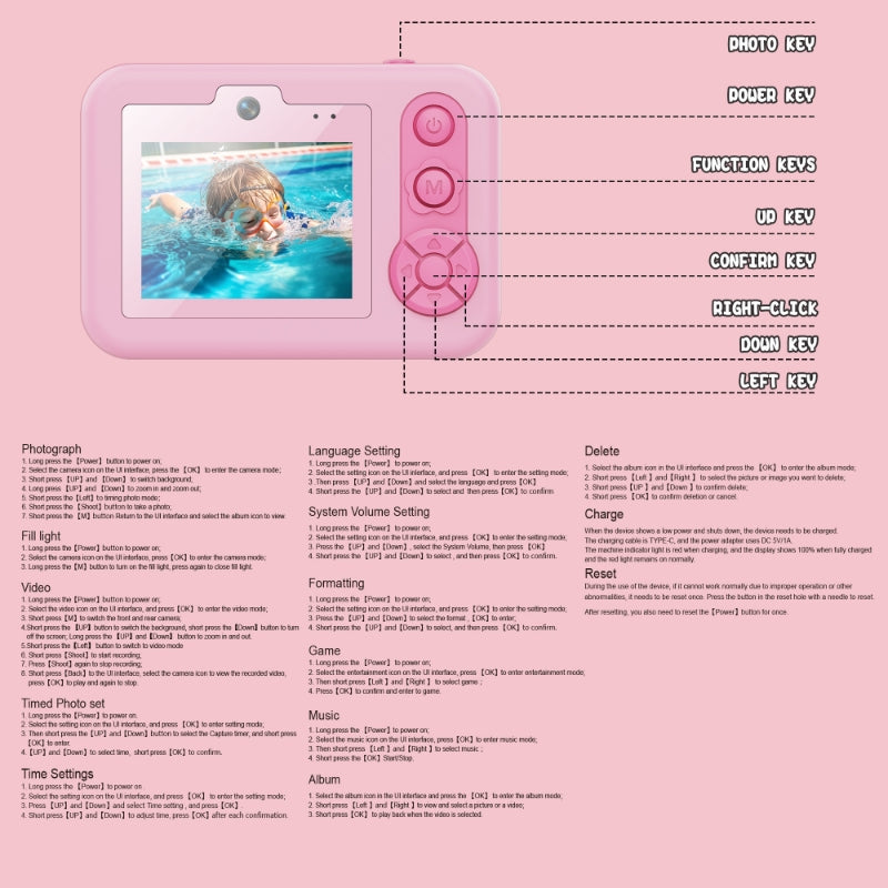 IP68 Level Waterproof Camera For Children