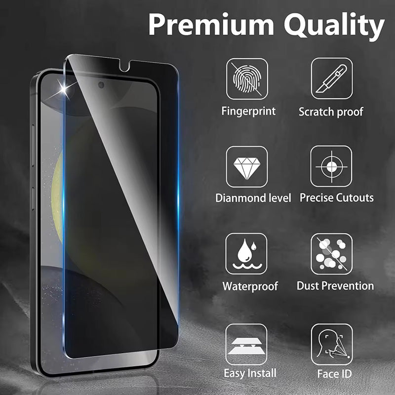 Privacy fingerprint tempered glass for Samsung
