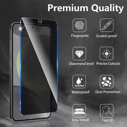 Privacy fingerprint tempered glass for Samsung