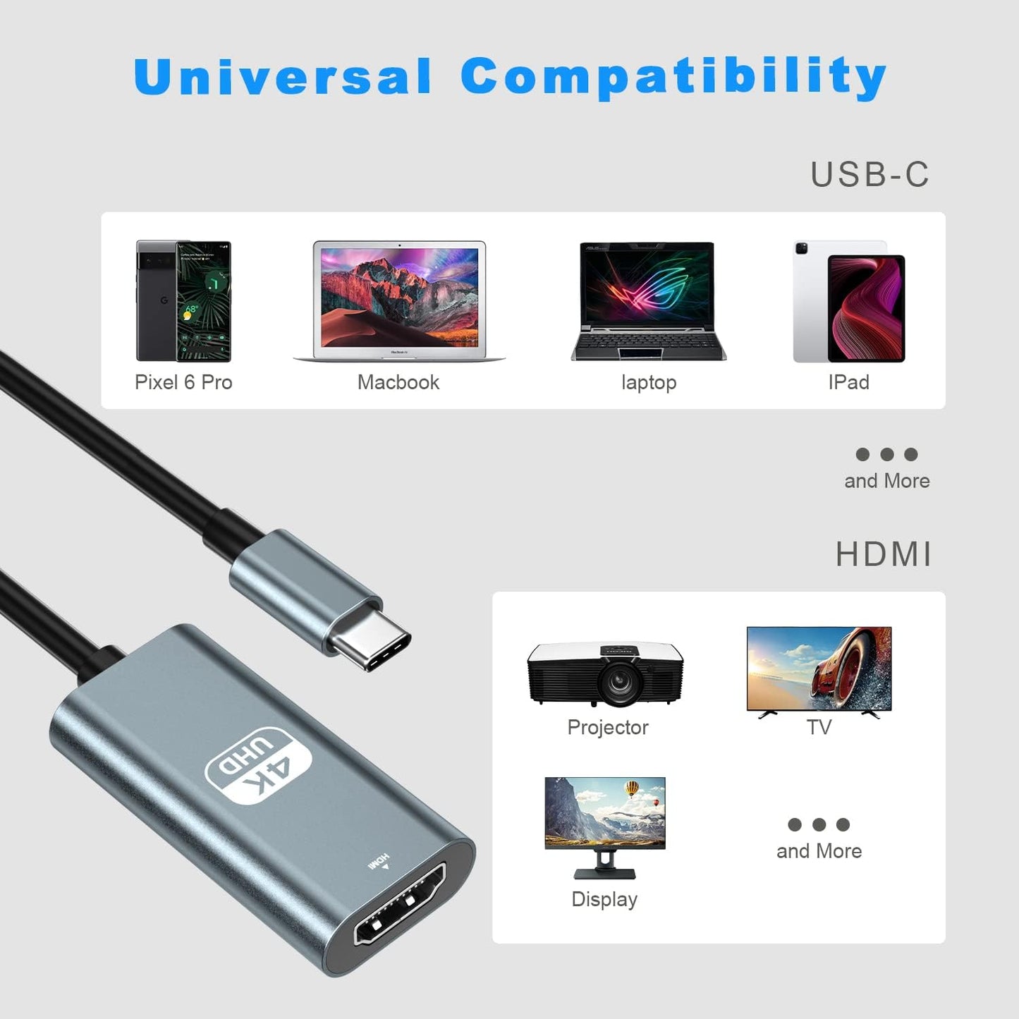 USB 3.1-C Type-C to HDTV Adapter