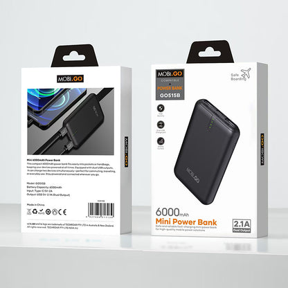 Mobigo 6000 mah Mini Power Bank GO515B