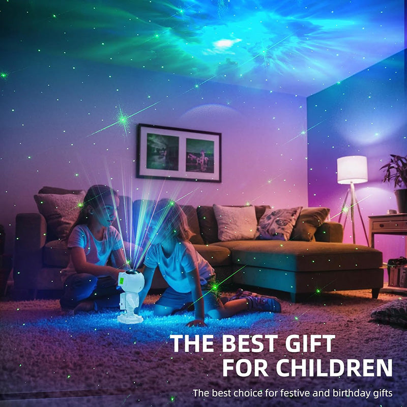 Starlight Astronaut Night Light Laser Ambiance Lamp Bluetooth Speaker JN117