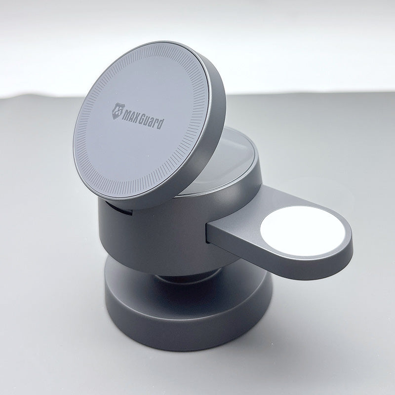 Maxguard 4 in 1 15W Hub Wireless Charger MW09 ( For apple watch and IOS & android system phone)