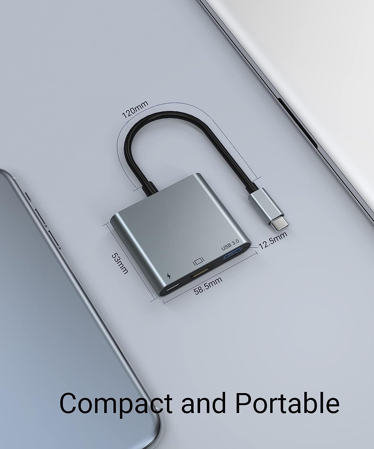 USB 3.1 Type-C 5-in-1 Multiport HUB Adapter