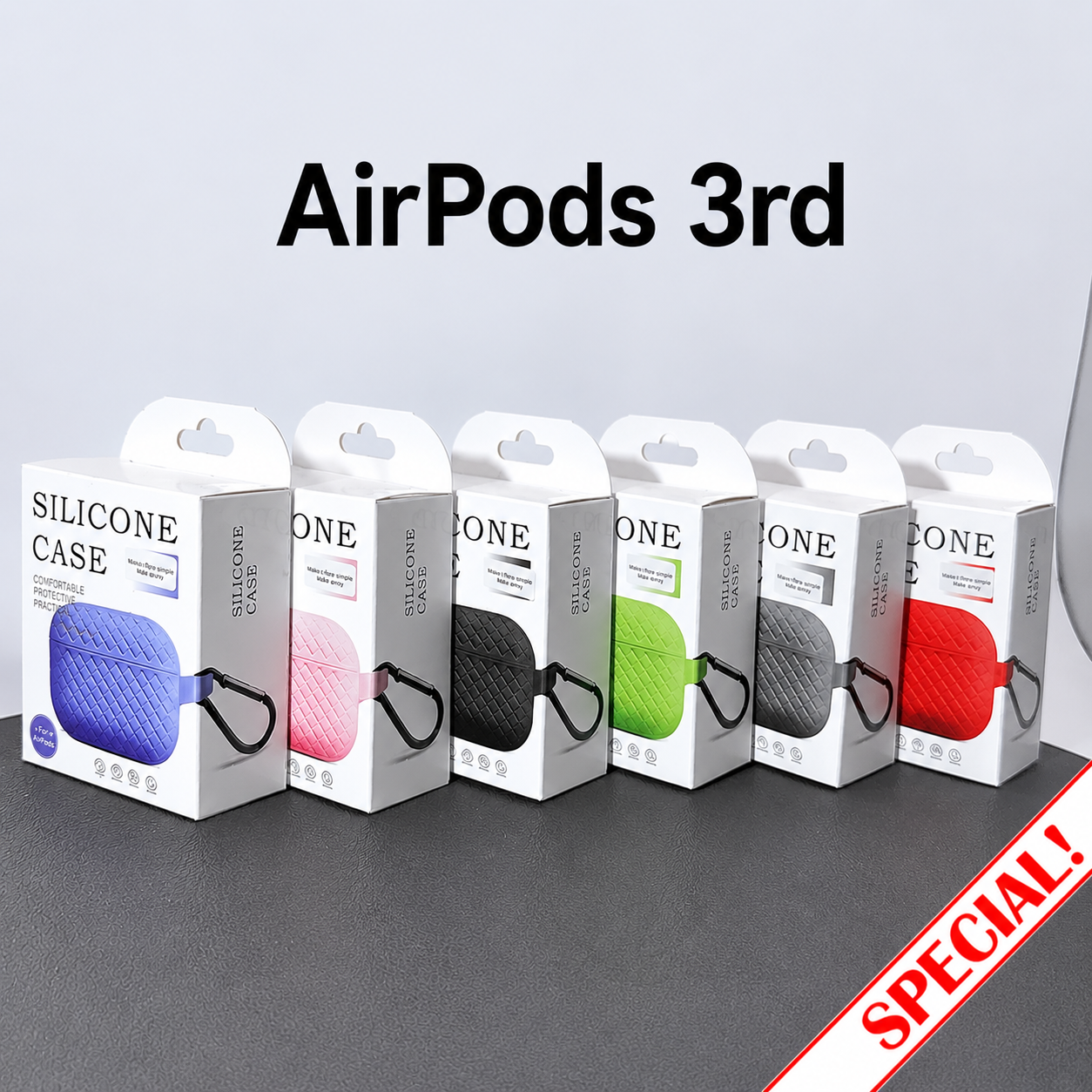 Silicone Grip pattern Case for AirPods 3rd Gen
