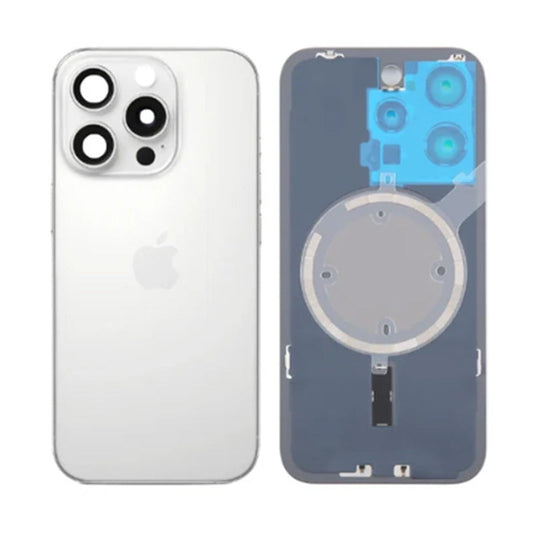 Back Panel with Magnet White No Logo for iPhone 16Pro Max (Aftermarket Premium)