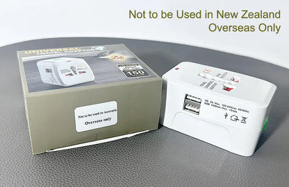 Universal All-in-One International Travel Adapter 931D (1000mA USB, Grey)