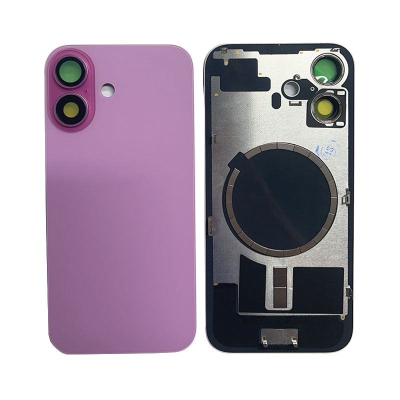 Back Panel with Magnet Pink No Logo for iPhone 16Plus (Aftermarket Premium)