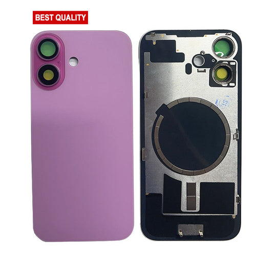 Back Panel with Magnet Pink No Logo for iPhone 16Plus (Best Aftermarket)