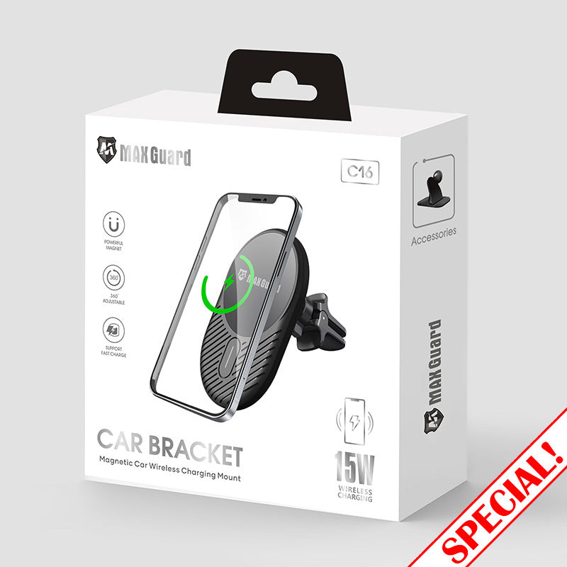 Maxguard 15W MagFit wierless Charger Car Holder  C16
