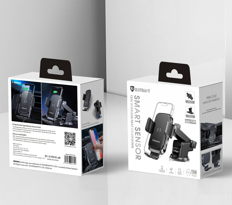 Maxguard 15W wireless car charger holder C20 Plus