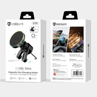 Maxguard C25 qi 2.2 25W Magnetic Car Charging Holder