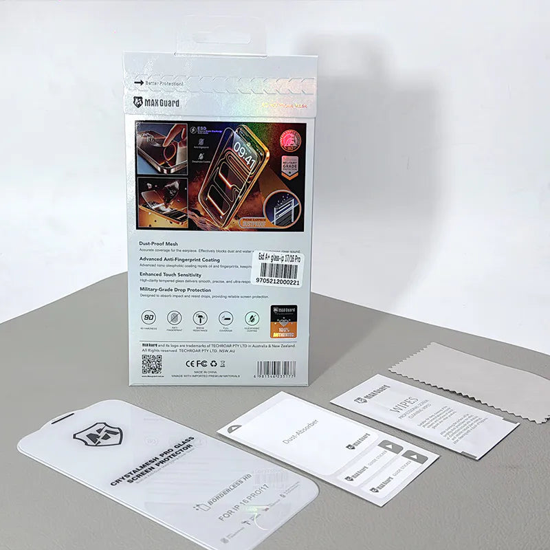 Maxguard Crystalmesh Pro Glass Screen Protector for iPhone (10 pcs/pack)