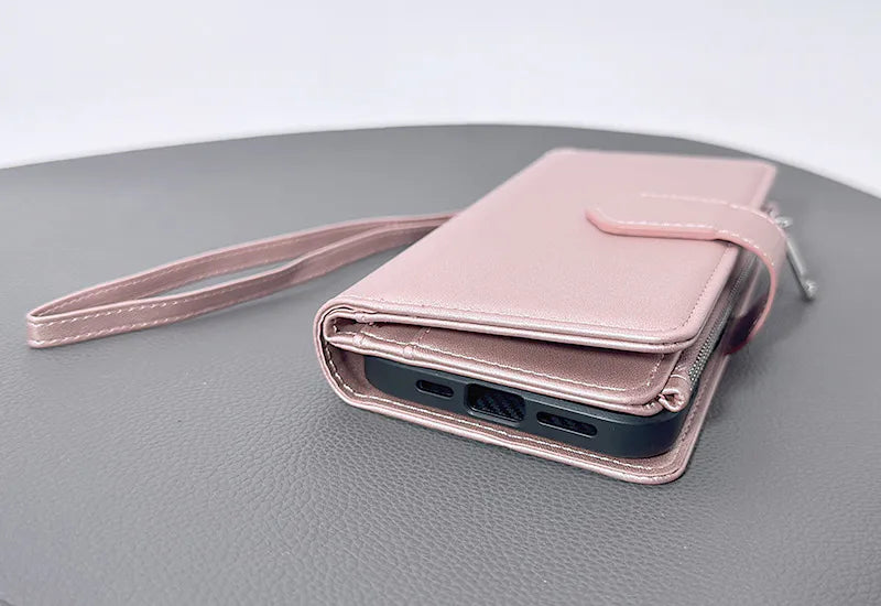 Case for Iphone 12/12 Pro 6.1 Maxguard Detachable Magnetic Zipper Wallet