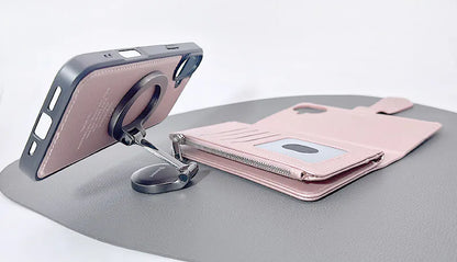 Case for Iphone 12/12 Pro 6.1 Maxguard Detachable Magnetic Zipper Wallet