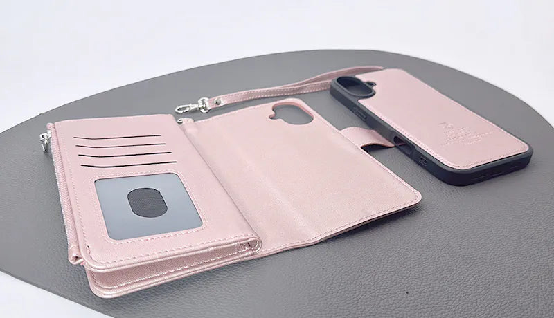 Case for Iphone 12/12 Pro 6.1 Maxguard Detachable Magnetic Zipper Wallet