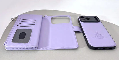 Case for Iphone 12/12 Pro 6.1 Maxguard Detachable Magnetic Zipper Wallet