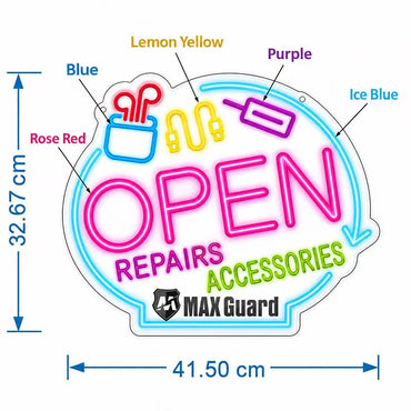 Maxguard F04 Mobile Accessories Neon Sign