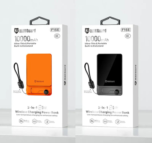 Maxguard F15E 10000 mah 3-in-1 Wireless Charging Power Bank