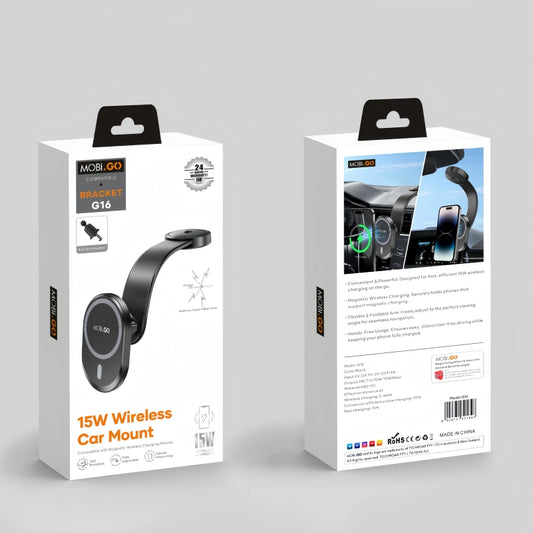 Mobigo 15W Wireless Car Mount Holder G16