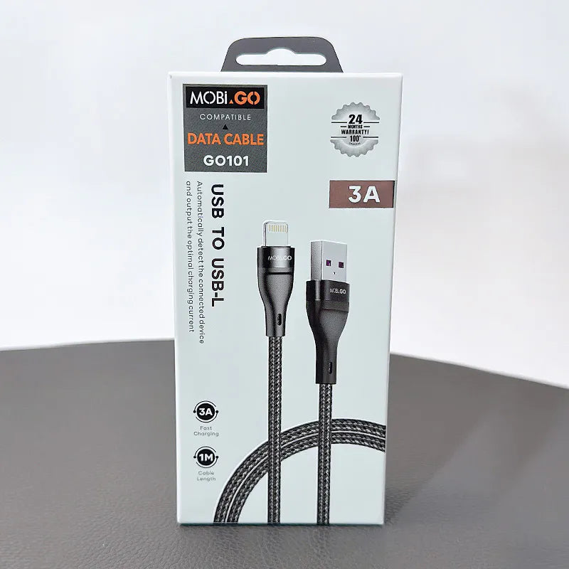Mobigo 1m USB-A to Lightning cable GO101