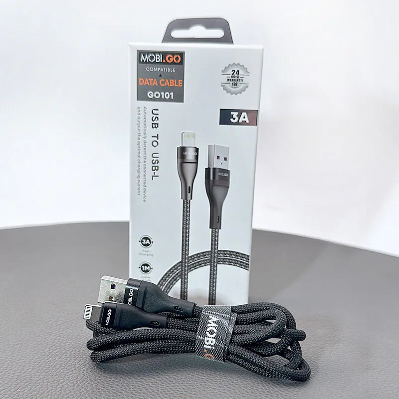 Mobigo 1m USB-A to Lightning cable GO101