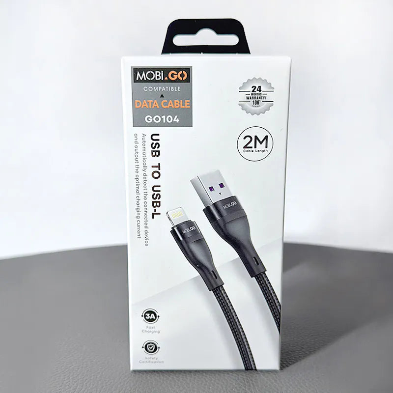 Mobigo 2m USB-A to Lightning cable GO104