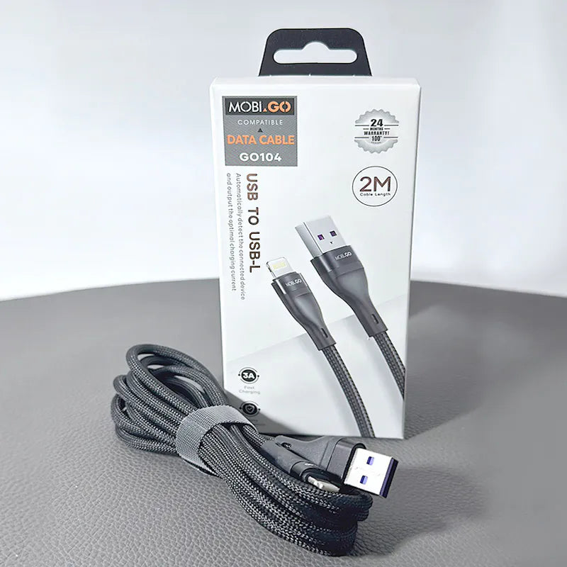 Mobigo 2m USB-A to Lightning cable GO104