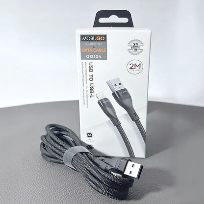 Mobigo 2m USB-A to Lightning cable GO104