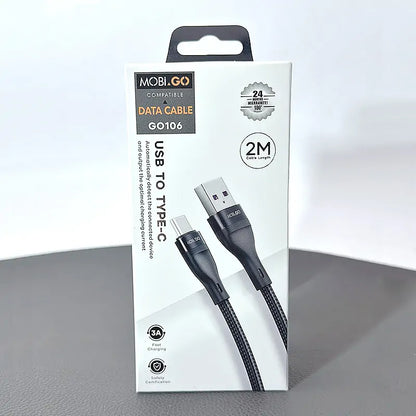 Mobigo 2m USB-A to C cable GO106