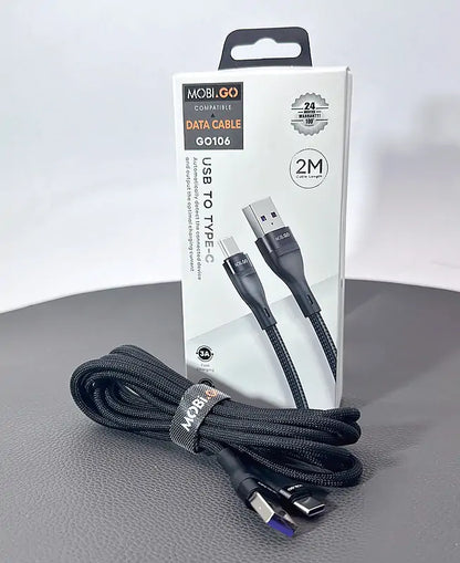 Mobigo 2m USB-A to C cable GO106