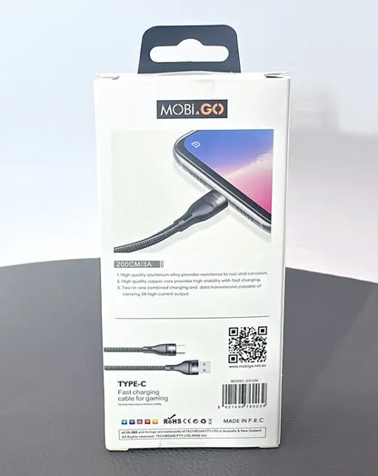 Mobigo 2m USB-A to C cable GO106