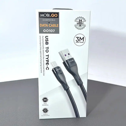 Mobigo 3m USB-A to C cable GO107