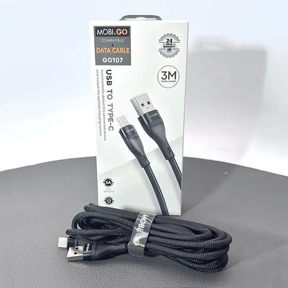 Mobigo 3m USB-A to C cable GO107