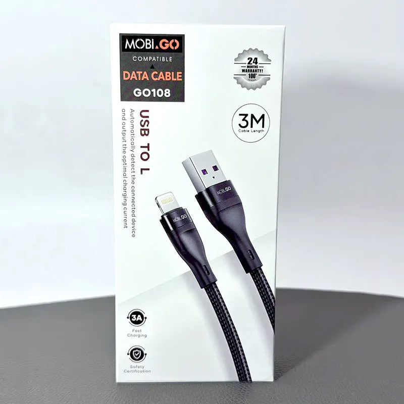 Mobigo 3m USB-A to Lightning cable GO108