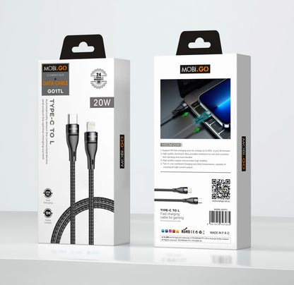Mobigo 1m 20W Type-C to Lightning cable GO1TL