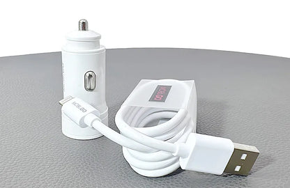 Mobigo 3.1A 2 USB car charger with USB-A to Lightning combo GO221L