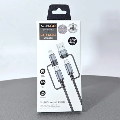 Mobigo 1m 60W 4 in 1 Cable GO3TU