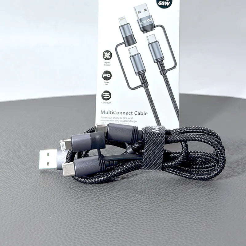 Mobigo 1m 60W 4 in 1 Cable GO3TU