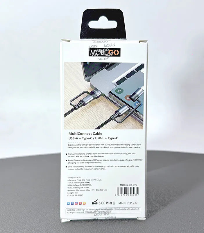 Mobigo 1m 60W 4 in 1 Cable GO3TU