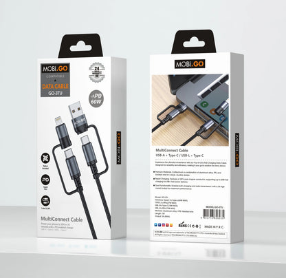Mobigo 1m 60W 4 in 1 Cable GO3TU