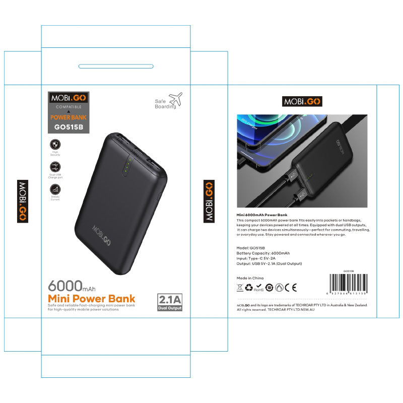 Mobigo 6000 mah Mini Power Bank GO515B