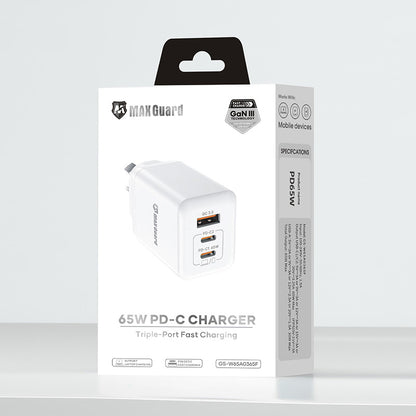 Maxguard PD 65W Charger W65A0365F (Works for laptops,tablets,and phones)