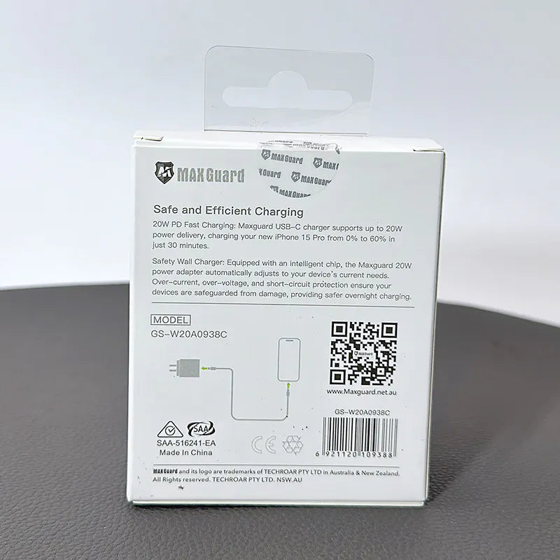 Maxguard PD 20W wall charger GSW20A0938C/GS20W0338