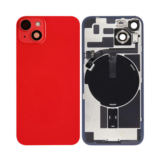 Back Panel With Wireless Charging Flex Red No Logo For iPhone 14 (Best Quality)